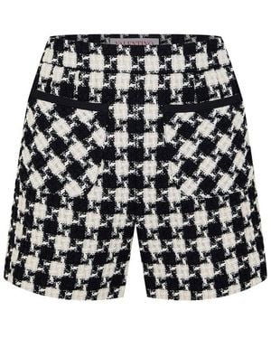 Valentino Damier Light Tweed Shorts - Black