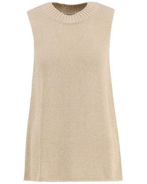 Barbour Knitted Jumper Vest - Natural