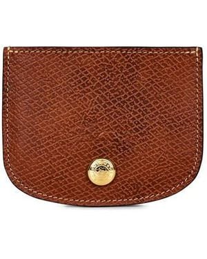 Longchamp Épure Logo-Embossed Leather Cardholder - Brown