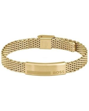 BOSS Gents Alen Mesh Bracelet - Metallic