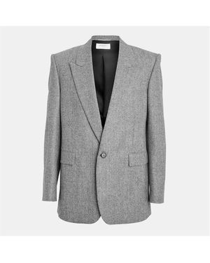 Saint Laurent Show Structured Blazer - Blue