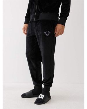 True Religion Velour Jogging Bottoms - Black