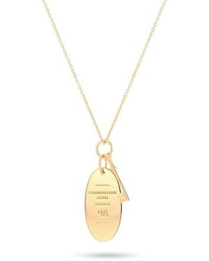 Common Lines Hotel Pendant Necklace - Metallic