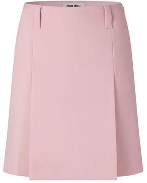Miu Miu Miu Mohair Skirt Ld64 - Pink