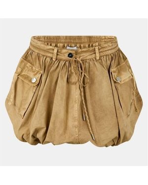 Ganni Bubble Gathered Balloon Skirt - Metallic
