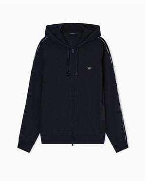 Emporio Armani Zip Hoodie - Blue