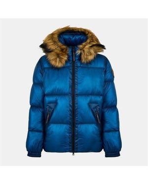 ARCTIC ARMY Water-Resistant Heavyweight Puffer Jacket - Blue