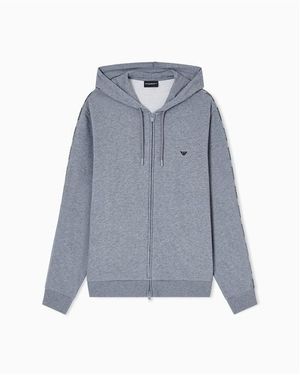 Emporio Armani Zip Hoodie - Blue