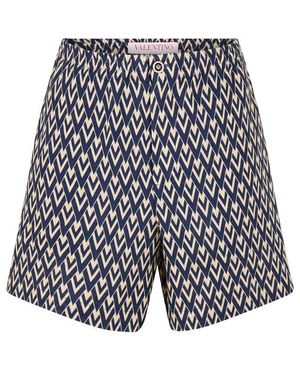 Valentino V Emblem Shorts - Blue
