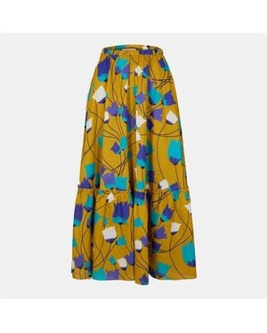 Gucci Floral Maxi Skirt - Yellow