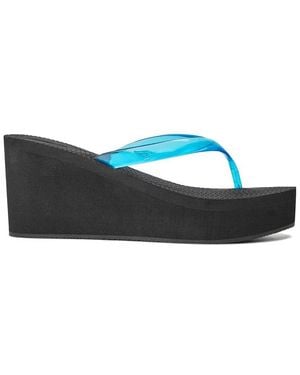 Ancient Greek Sandals Etheria Wedge Heeled Sandals - Blue