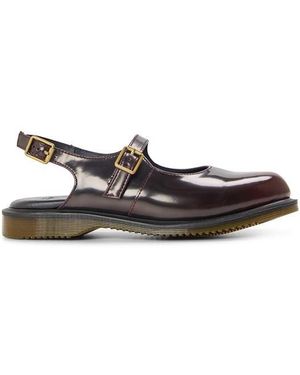 Dr. Martens Madaline Mary Jane Rub Off Sling Back Shoes - Red