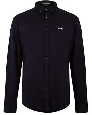 BOSS Hbg Bmotionl Plain Long-Sleeve Shirt - Blue