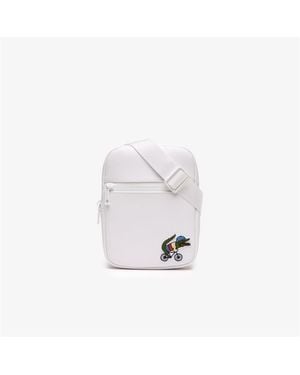 Lacoste Netflix Croc Print Shoulder Bag - White