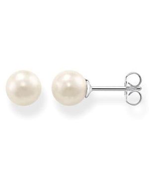 Thomas Sabo Pearl Stud Earrings - White