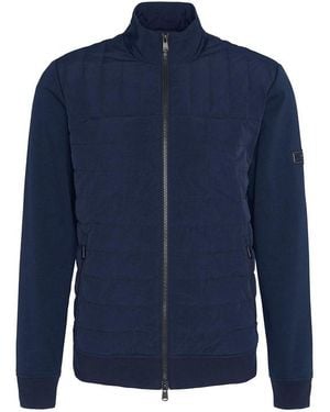Barbour Counter Quilted Long Sleeve Zip Front Hybrid Jacket - Blue