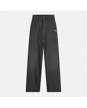 Balenciaga Denim Wide Leg Joggers - Blue