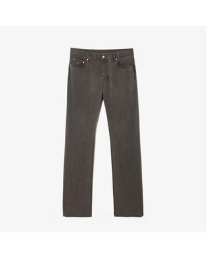 Lacoste Regular Fit Mineral Dyed Cotton Jeans - Grey