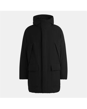 HUGO Mandev Water Repellent Thigh Length Short Puffer Jacket - Black