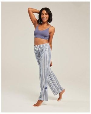 Nudea Classic Trouser Organic Cotton Gauze - Blue