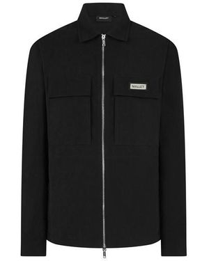 Mallet Ripstop Zip Up Overshirt - Black