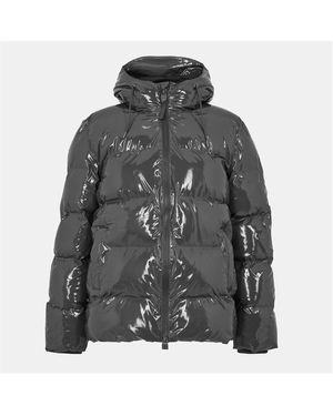 Rains Alta Waterproof Hooded Short Puffer Jacket - Grey