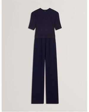 Ted Baker Knit Top Jumpsuit - Blue