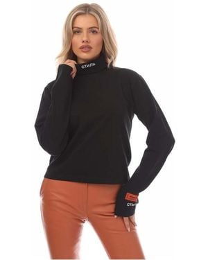Heron Preston Ctnmb Long-Sleeve Rollneck T-Shirt - Black