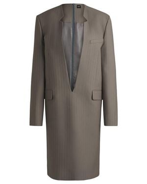 BOSS Davee T-Shirt Dress - Grey