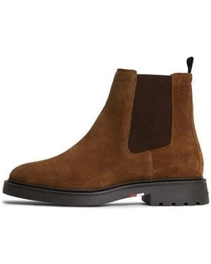 Tommy Hilfiger Corporate Suede Chelsea Boots - Brown