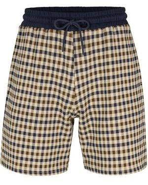 Aquascutum Fleece Jogger Shorts - Blue