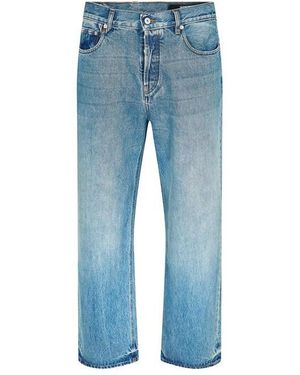 Jacquemus Jacquard Script Straight Leg Jeans - Blue
