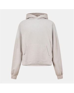 Represent Rep Stepped Detail Relaxed Fit Hoodie - Natural