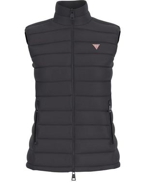 Guess Puffer Sleeveless Gilet - Blue