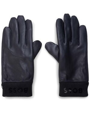 BOSS Hyden 1 Leather Gloves - Blue