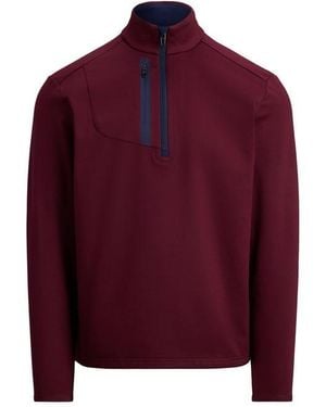 Polo Ralph Lauren Rlx Cotton Long Sleeve Half Zip Performance Golf Jacket - Purple