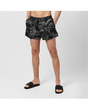 Off-White c/o Virgil Abloh Fresco Print Swim Shorts - Black