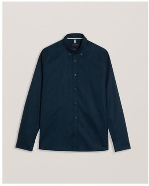 Ted Baker Allardo Premium Long-Sleeve Oxford Shirt - Blue