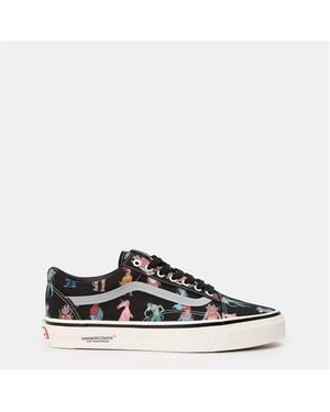 Vans Old Skool Canvas Lace Up Low-Top Trainers - Black