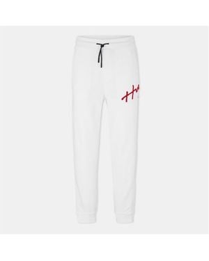 HUGO Drog Closed Hem Jersey Joggers - White