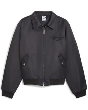 PUMA X REPRESENT Long Sleeve Zip Bomber Jacket - Grey