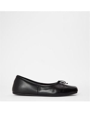 Vivienne Westwood Leather Brigitte Ballerina Court Shoes - Black