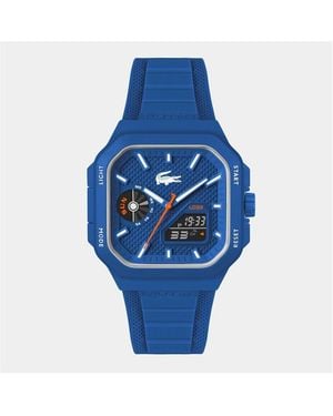 Lacoste Lc33 Silicone Analog-Digital Watch - Blue