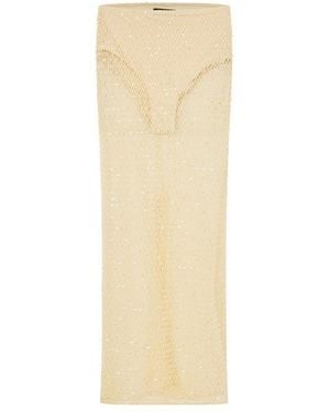 PATBO Crochet Bloom Maxi Skirt - Natural