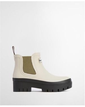 Barbour Halton Ankle Wellingtons - White