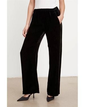 Velvet By Graham & Spencer Silk Tailored Trousers - Black