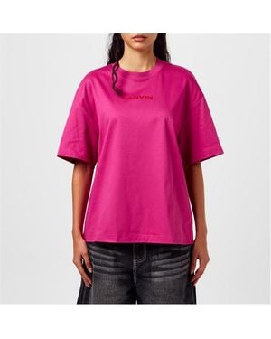 Lanvin Logo T-shirt Ld43 - Pink