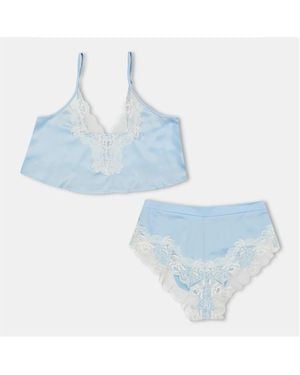 Bluebella Isabella Luxury Satin Cami And Short Set - Blue