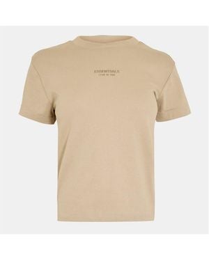 Fear Of God Regular Fit Logo Tee - Natural
