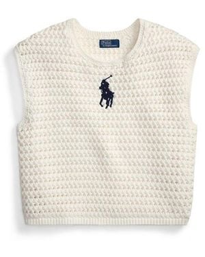 Polo Ralph Lauren Knitted Jumper Vest - White